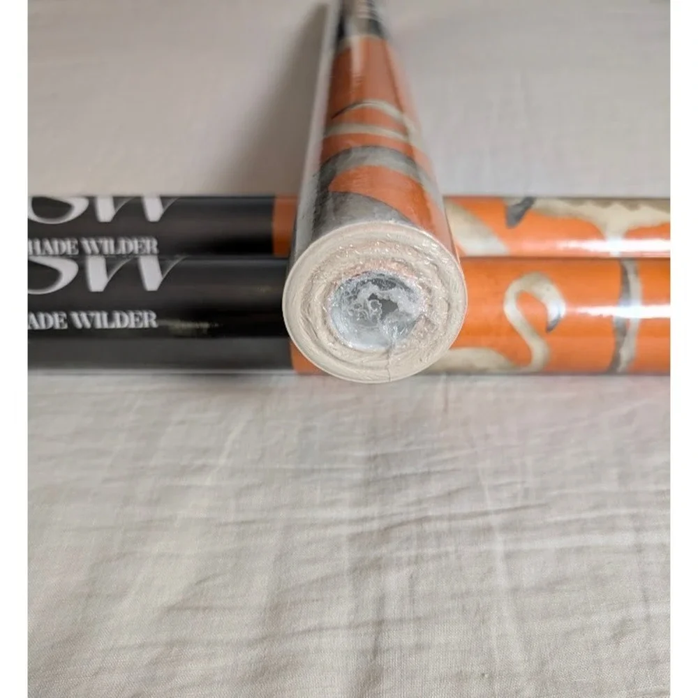 ASW‎ Flamingo Beach Calypso Orange Wallpaper x3 Rolls Same Batch C1 Feature Wall